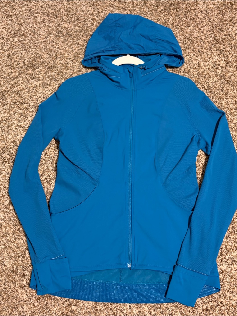lululemon athletica Women's Teal-Blue Hooded Utility Jacket